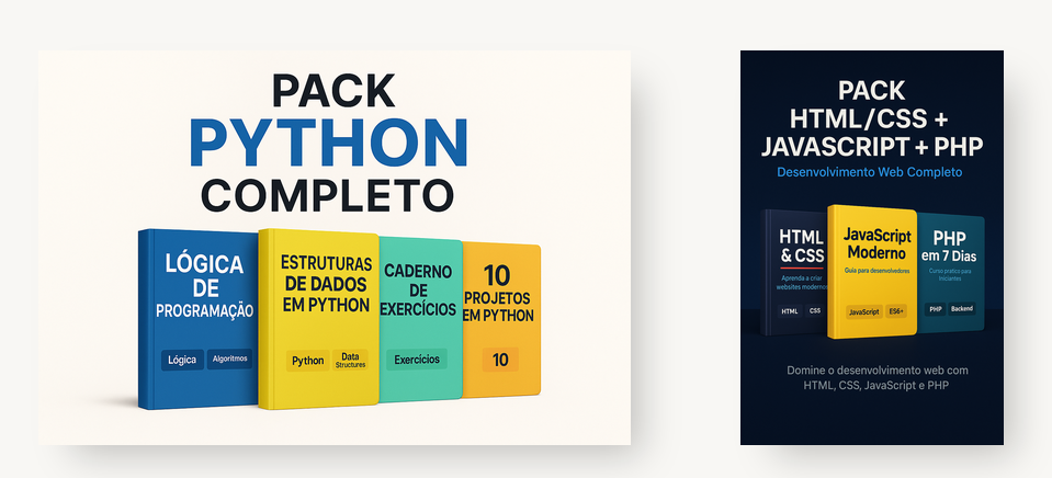 Mockup dos dois packs